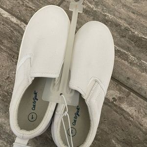 Brand new. Cat & Jack, white slip on, size 1 shoes